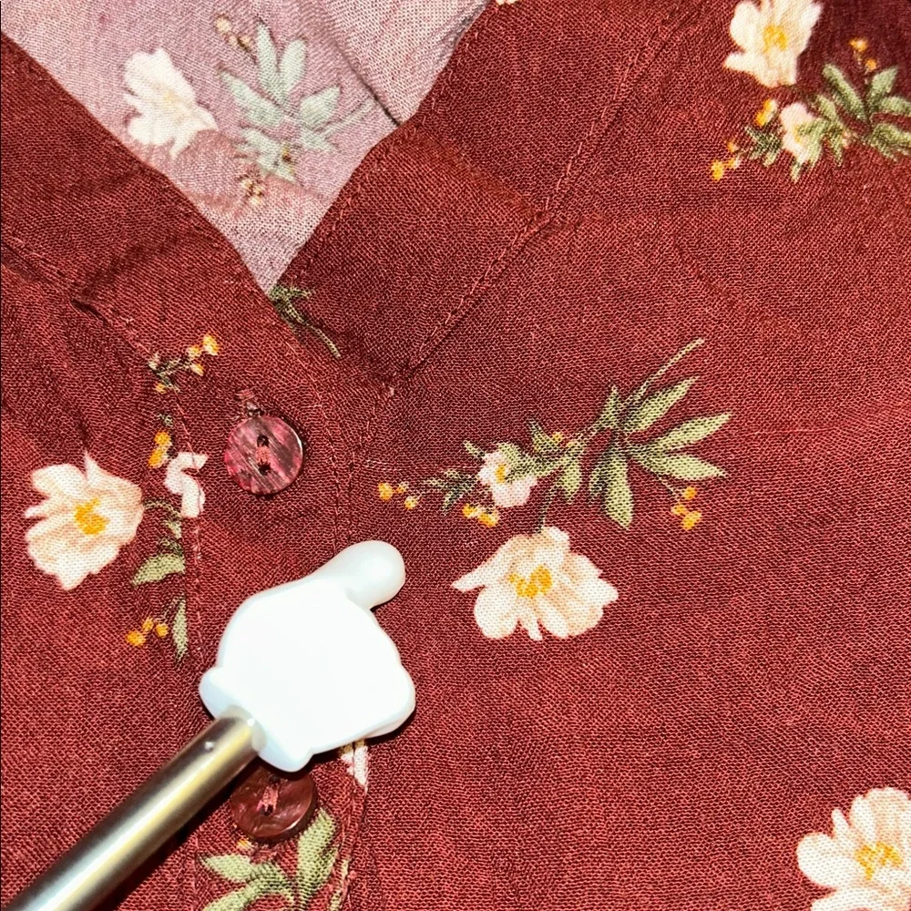 American Eagle Sleeveless Boho Floral Tiered Top - Picture 3 of 8